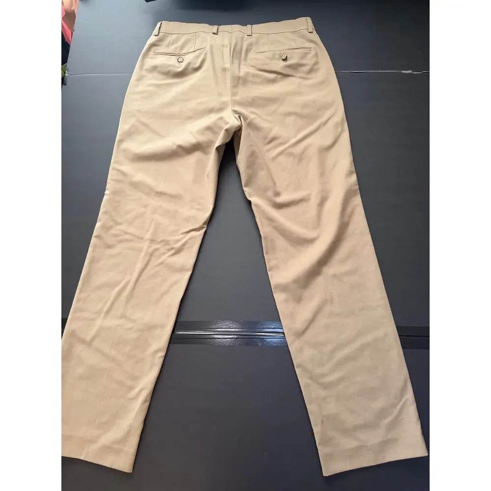 Lauren Ralph Lauren Men’s 32x30 High‑Performance Wool Pants – Tan Khaki